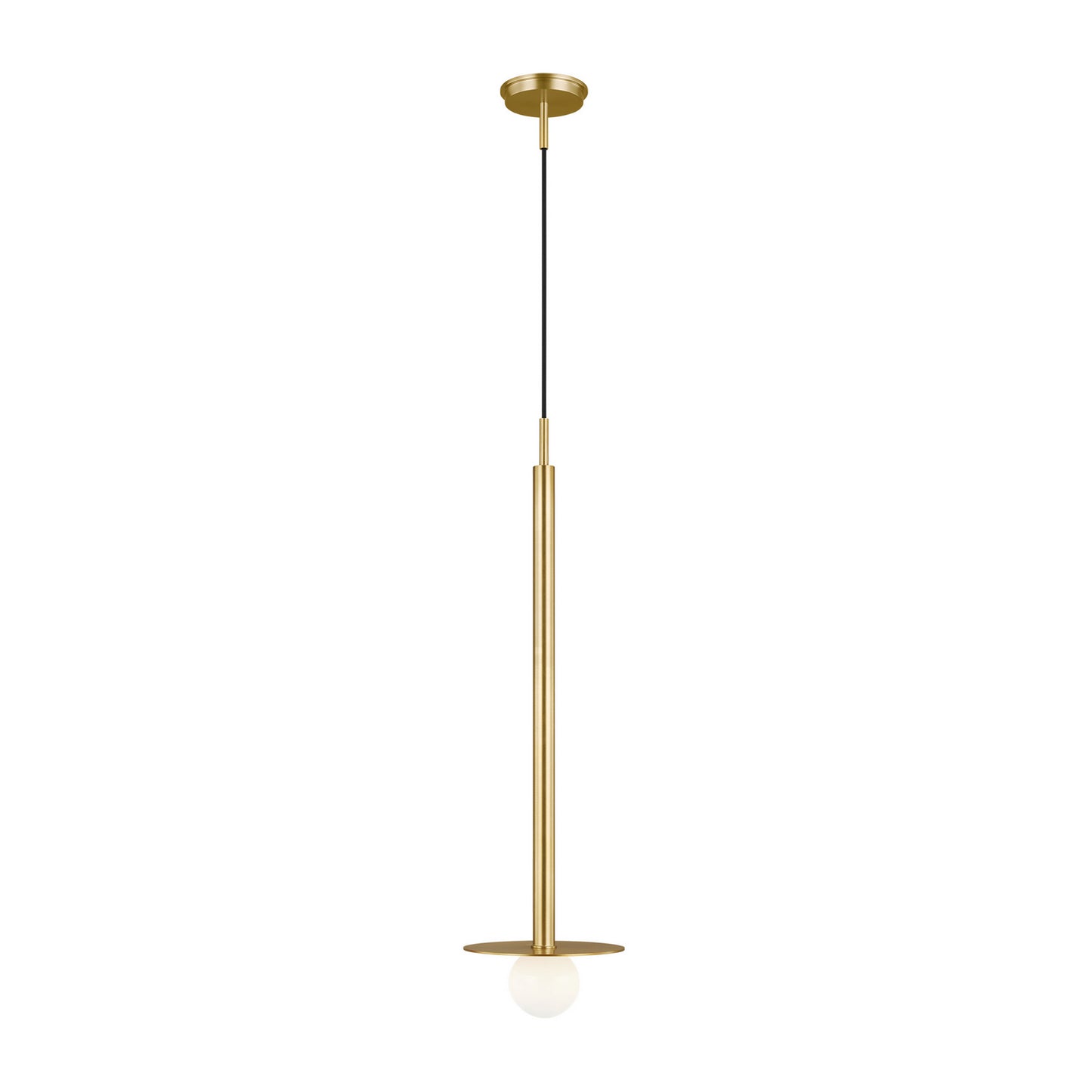 Nodes One Light Pendant in Burnished Brass