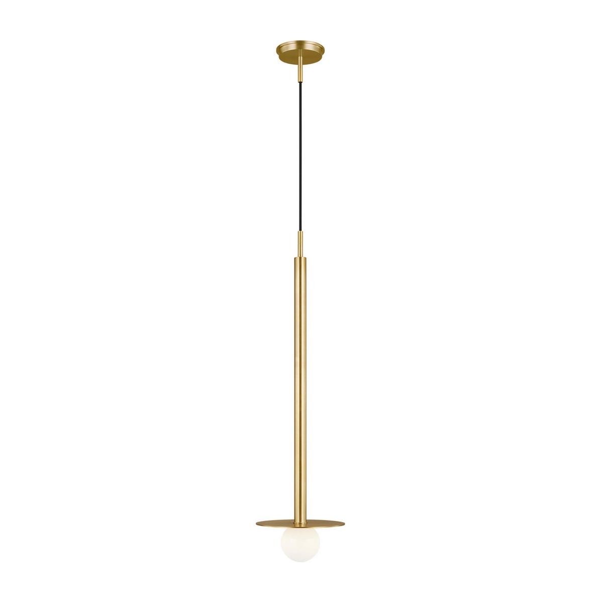 Nodes One Light Pendant in Burnished Brass