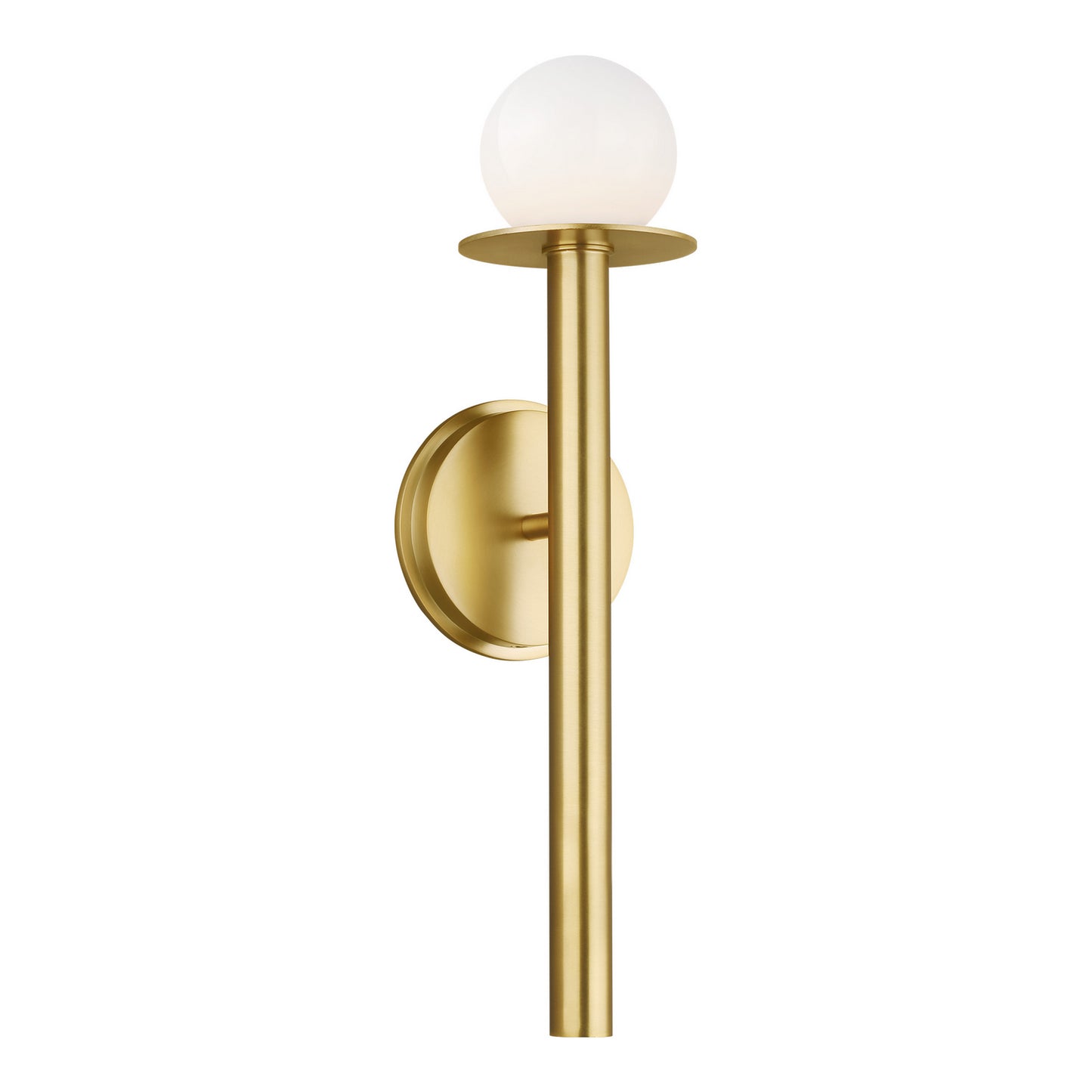 Nodes One Light Wall Sconce in Burnished Brass