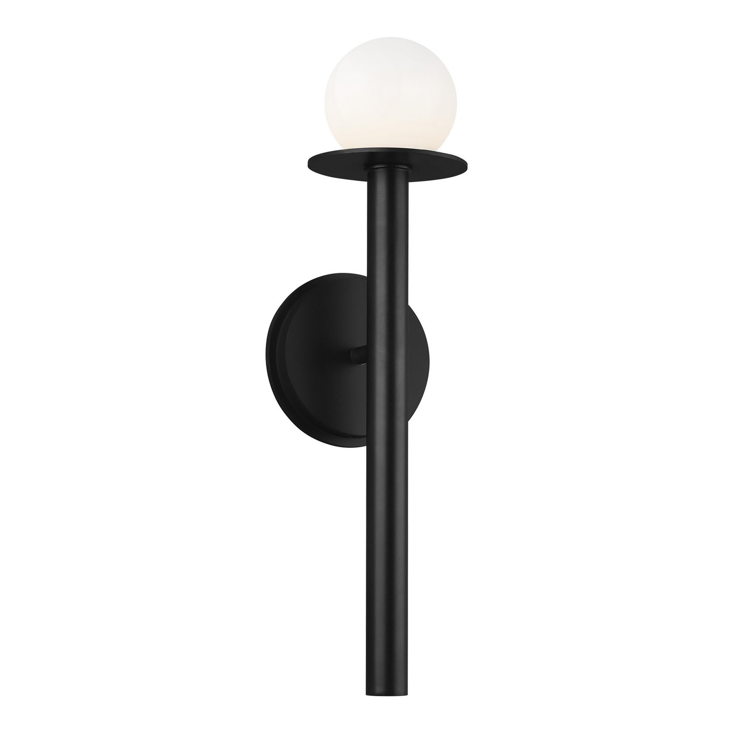 Nodes One Light Wall Sconce in Midnight Black