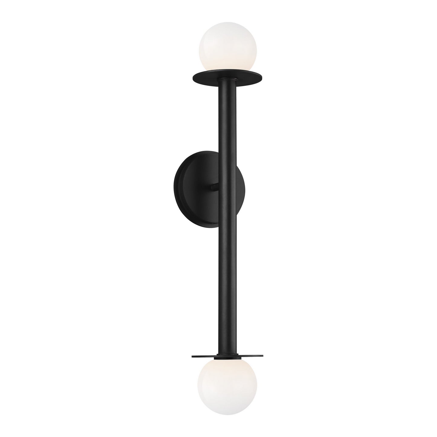 Nodes Two Light Wall Sconce in Midnight Black