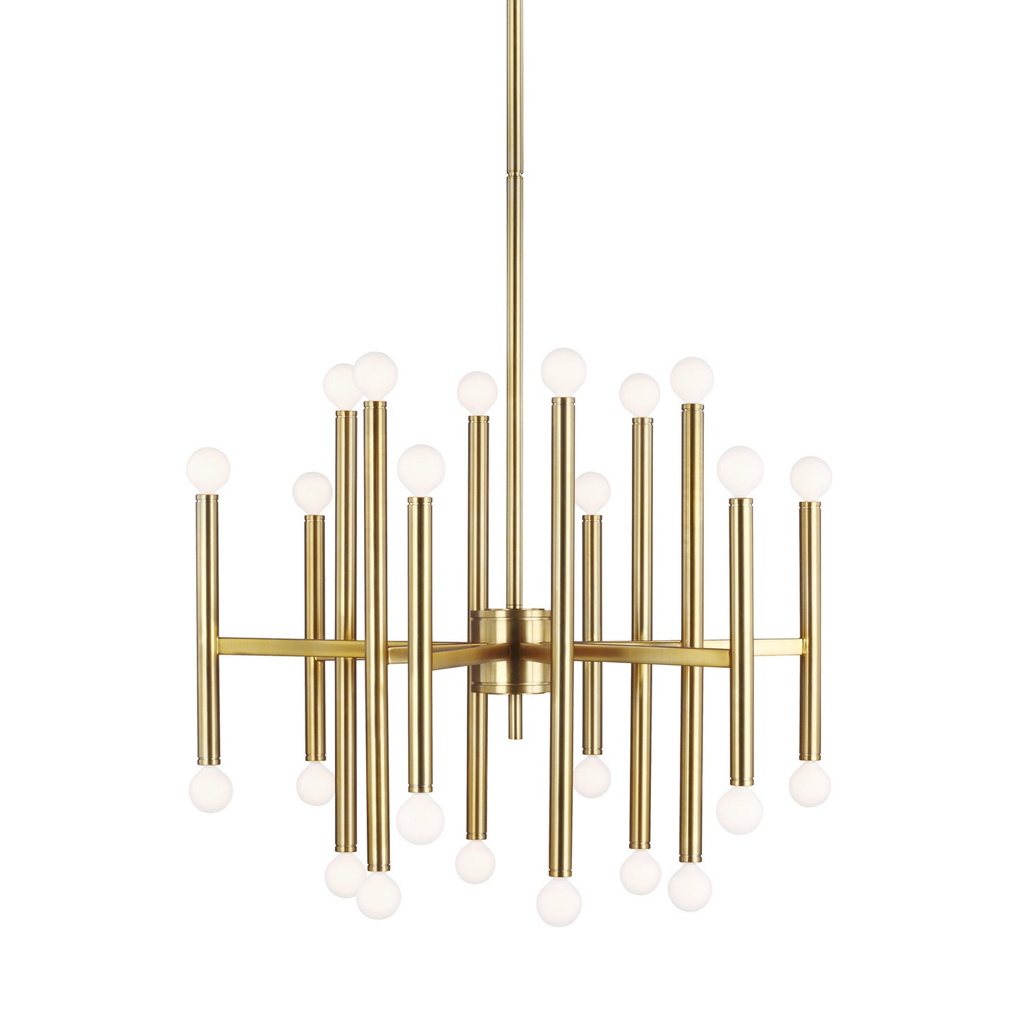 Beckham Modern 24 Light Chandelier in Burnished Brass