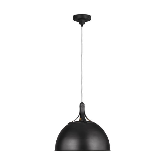 Logan One Light Pendant in Aged Iron