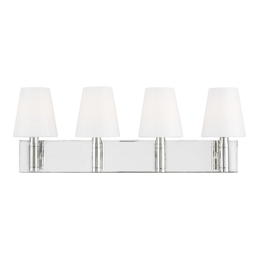 Beckham Classic Four Light Vanity in Polished Nickel