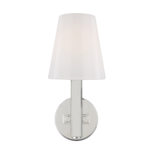 Logan One Light Wall Sconce in Polished Nickel