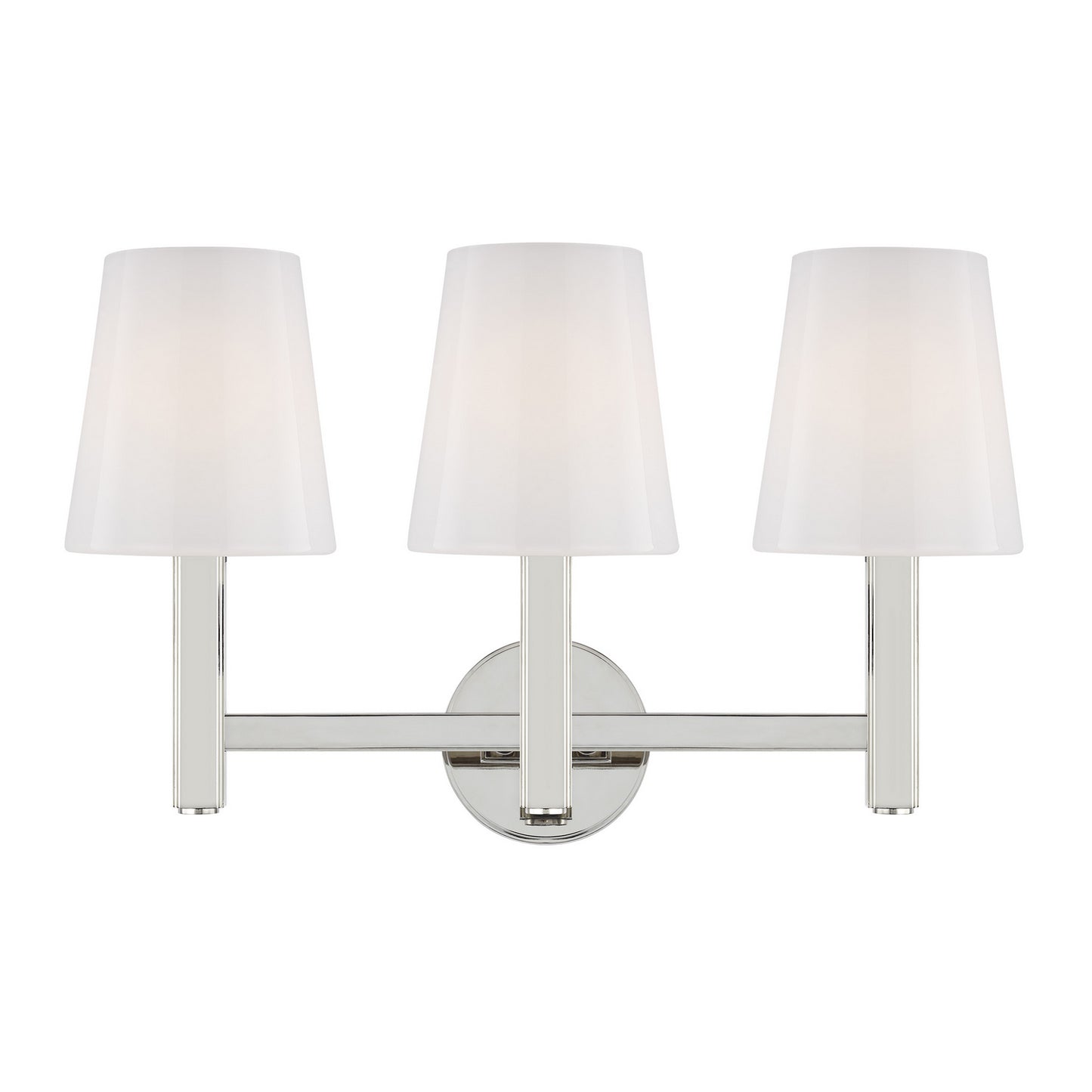 Logan Three Light Vanity in Polished Nickel