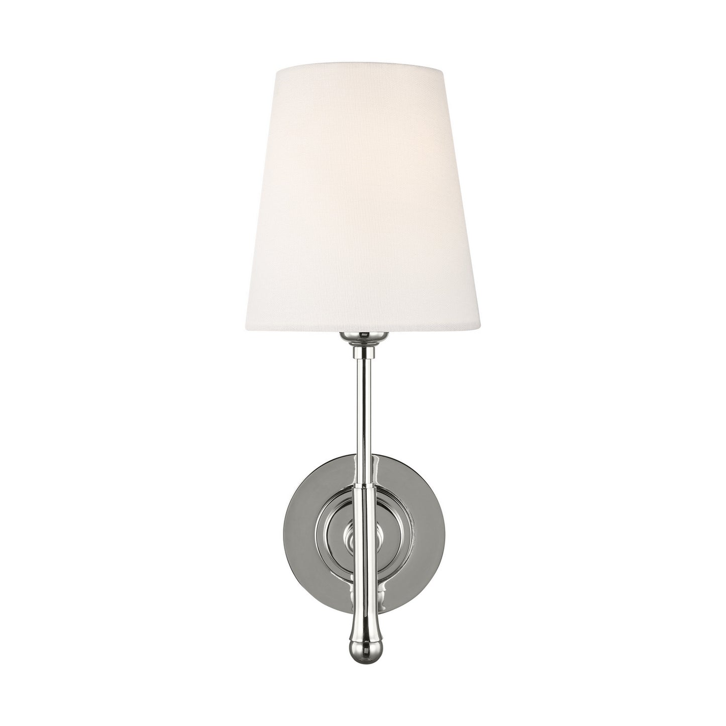 Capri One Light Wall Sconce in Polished Nickel