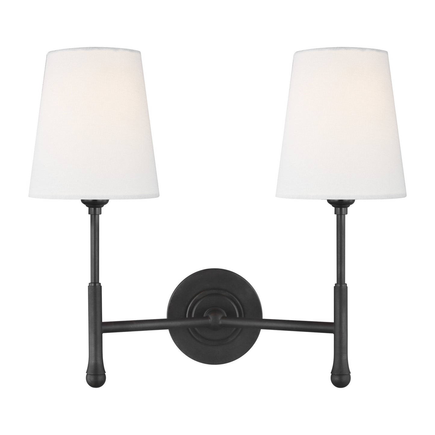 Capri Two Light Wall Sconce in Aged Iron