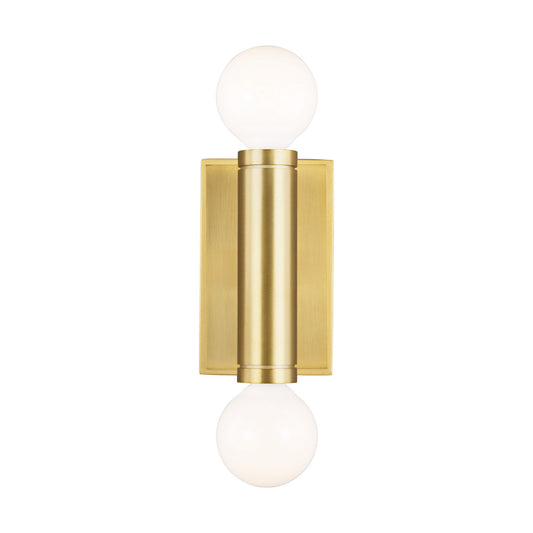 Beckham Modern Two Light Wall Sconce in Burnished Brass