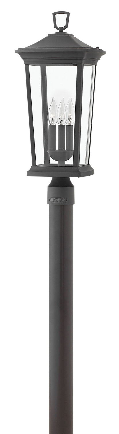 Bromley LED Post Top or Pier Mount Lantern in Museum Black