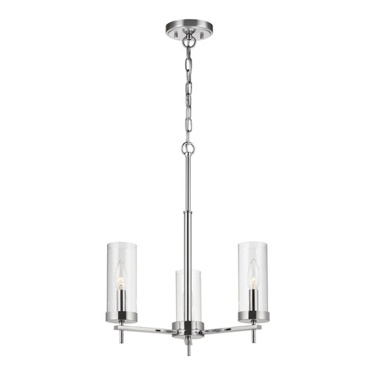 Zire Three Light Chandelier in Chrome