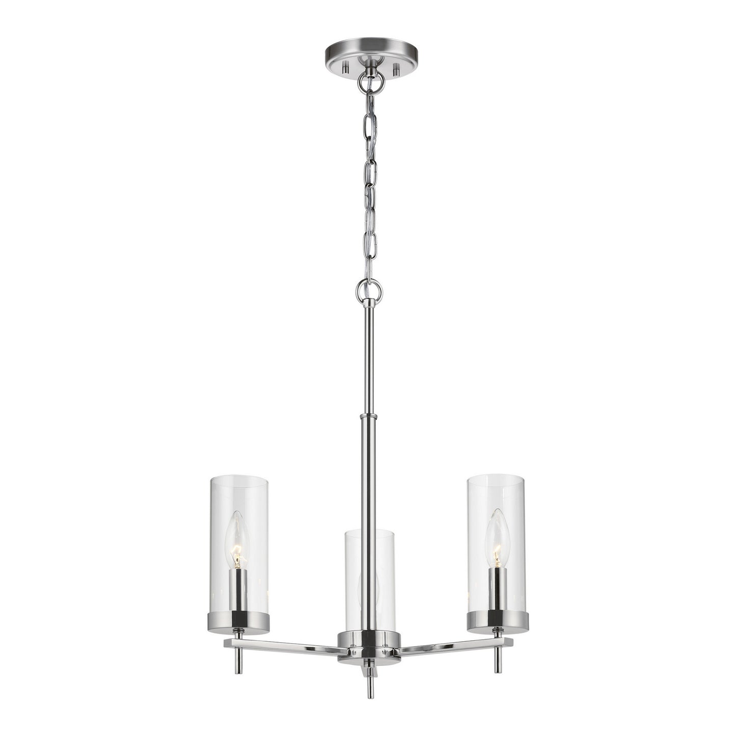 Zire Three Light Chandelier in Chrome