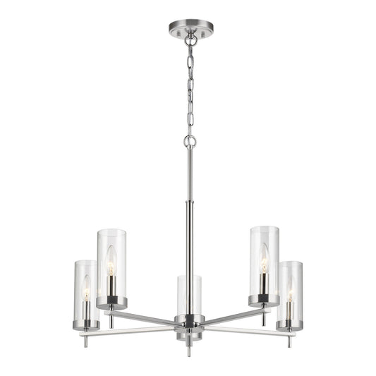 Zire Five Light Chandelier in Chrome