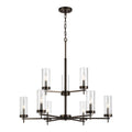 Zire Nine Light Chandelier in Brushed Oil Rubbed Bronze