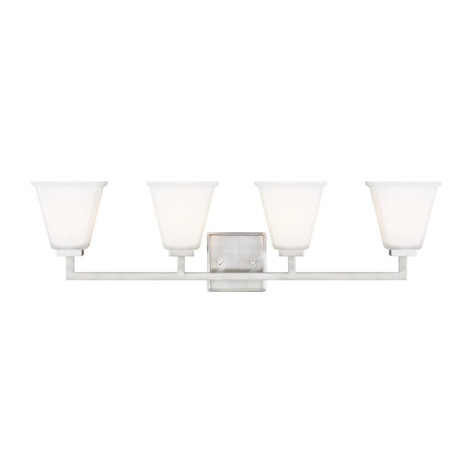 Generation Lighting - 4413704-962 - Four Light Wall / Bath - Ellis Harper - Brushed Nickel