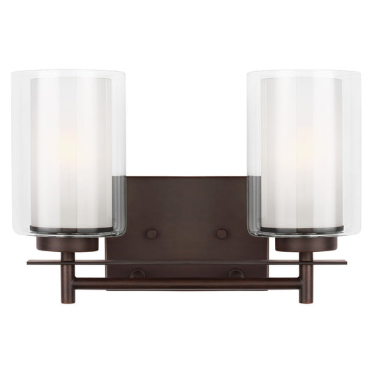 Generation Lighting - 4437302-710 - Two Light Wall / Bath - Elmwood Park - Bronze