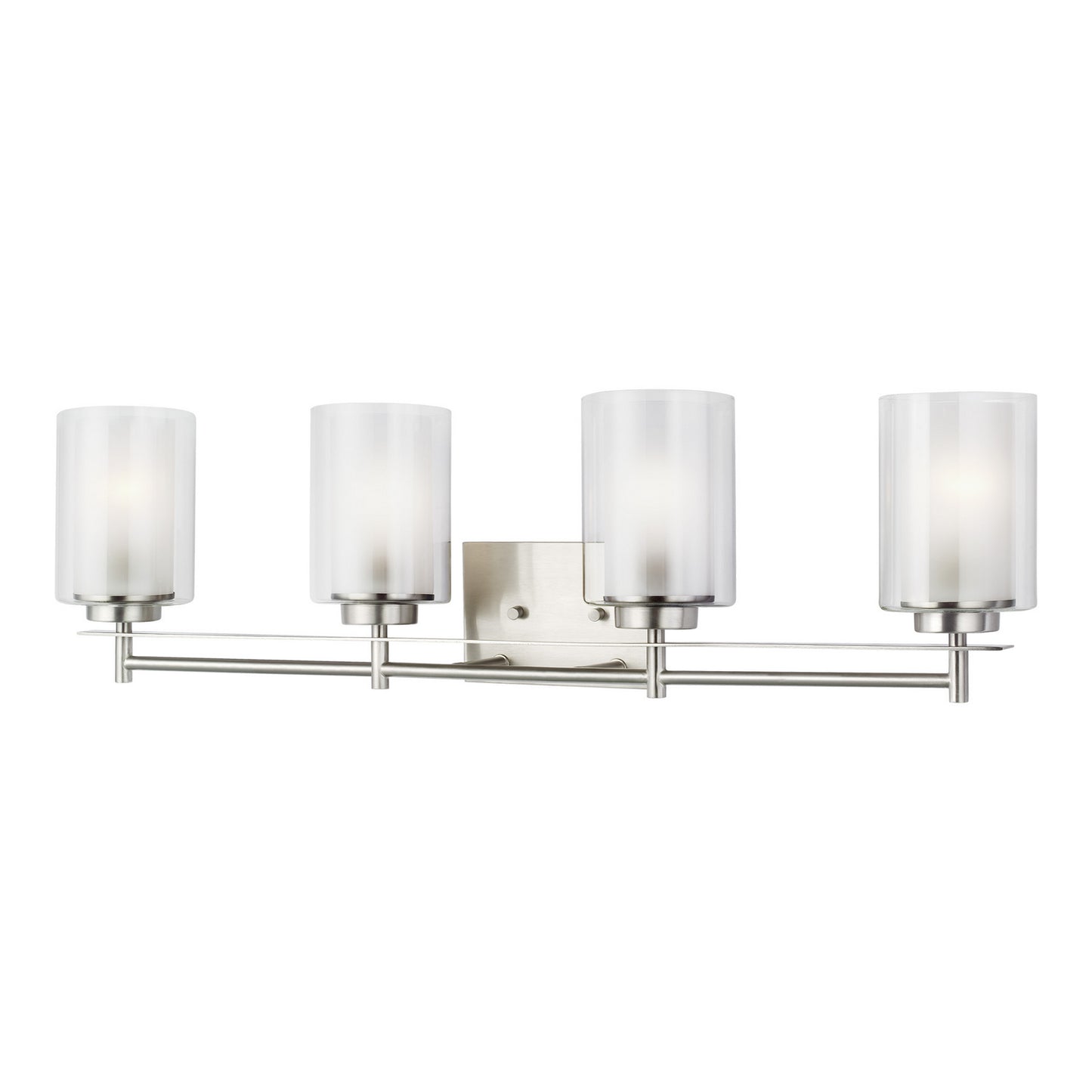 Generation Lighting - 4437304EN3-962 - Four Light Wall / Bath - Elmwood Park - Brushed Nickel