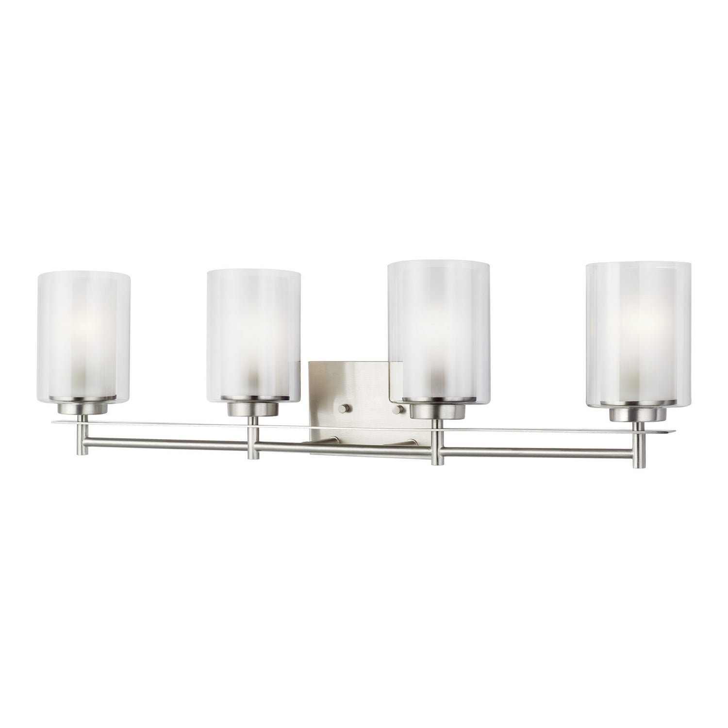 Generation Lighting - 4437304EN3-962 - Four Light Wall / Bath - Elmwood Park - Brushed Nickel