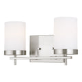 Zire Two Light Wall / Bath in Brushed Nickel