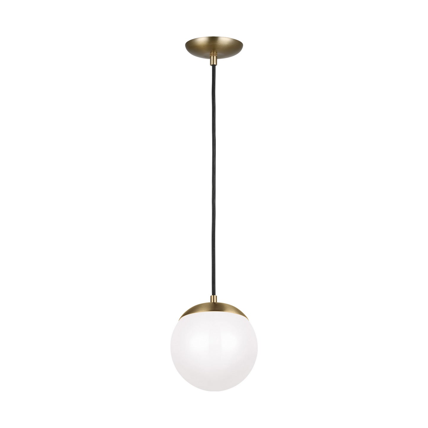 Leo - Hanging Globe LED Pendant in Satin Brass