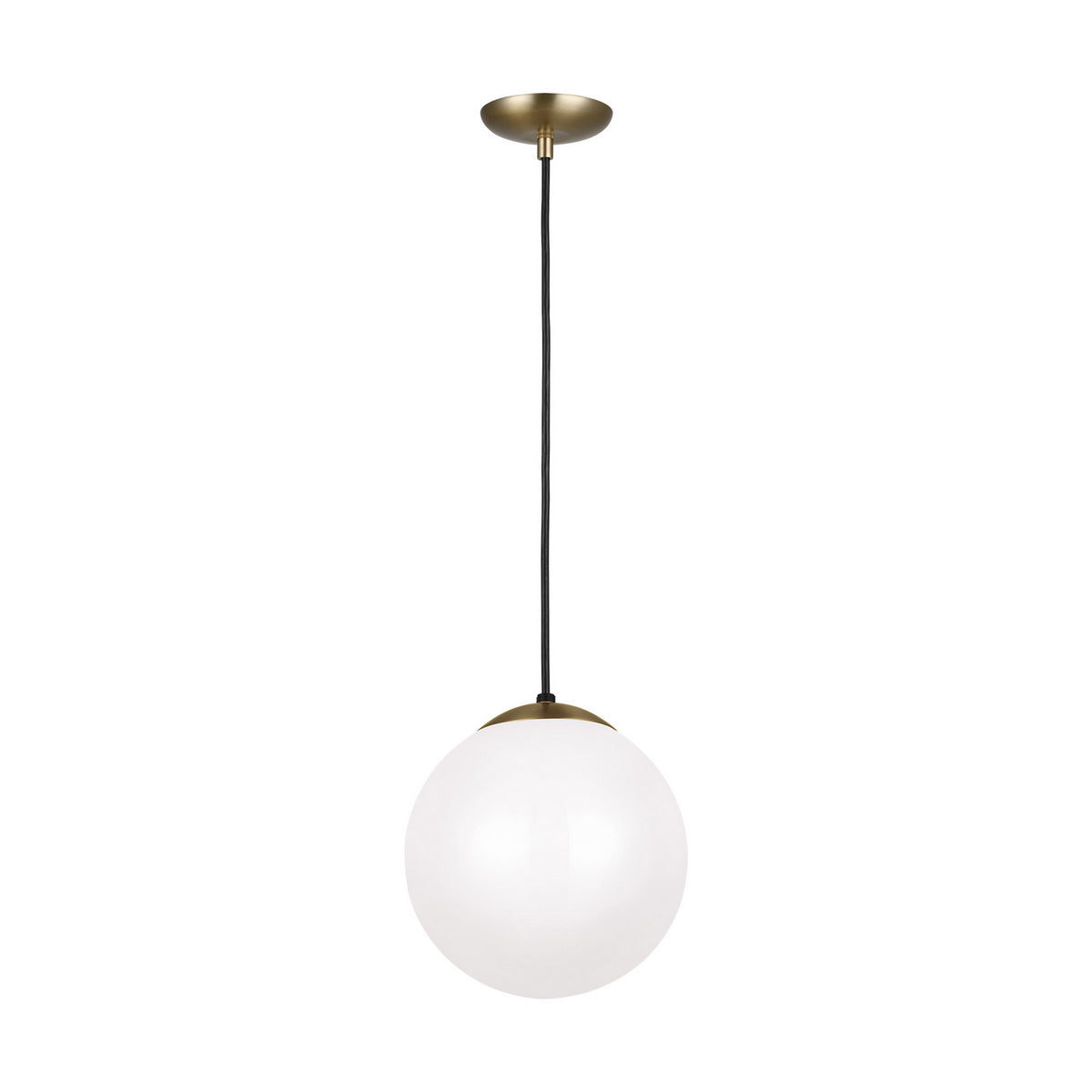 Leo - Hanging Globe One Light Pendant in Satin Brass