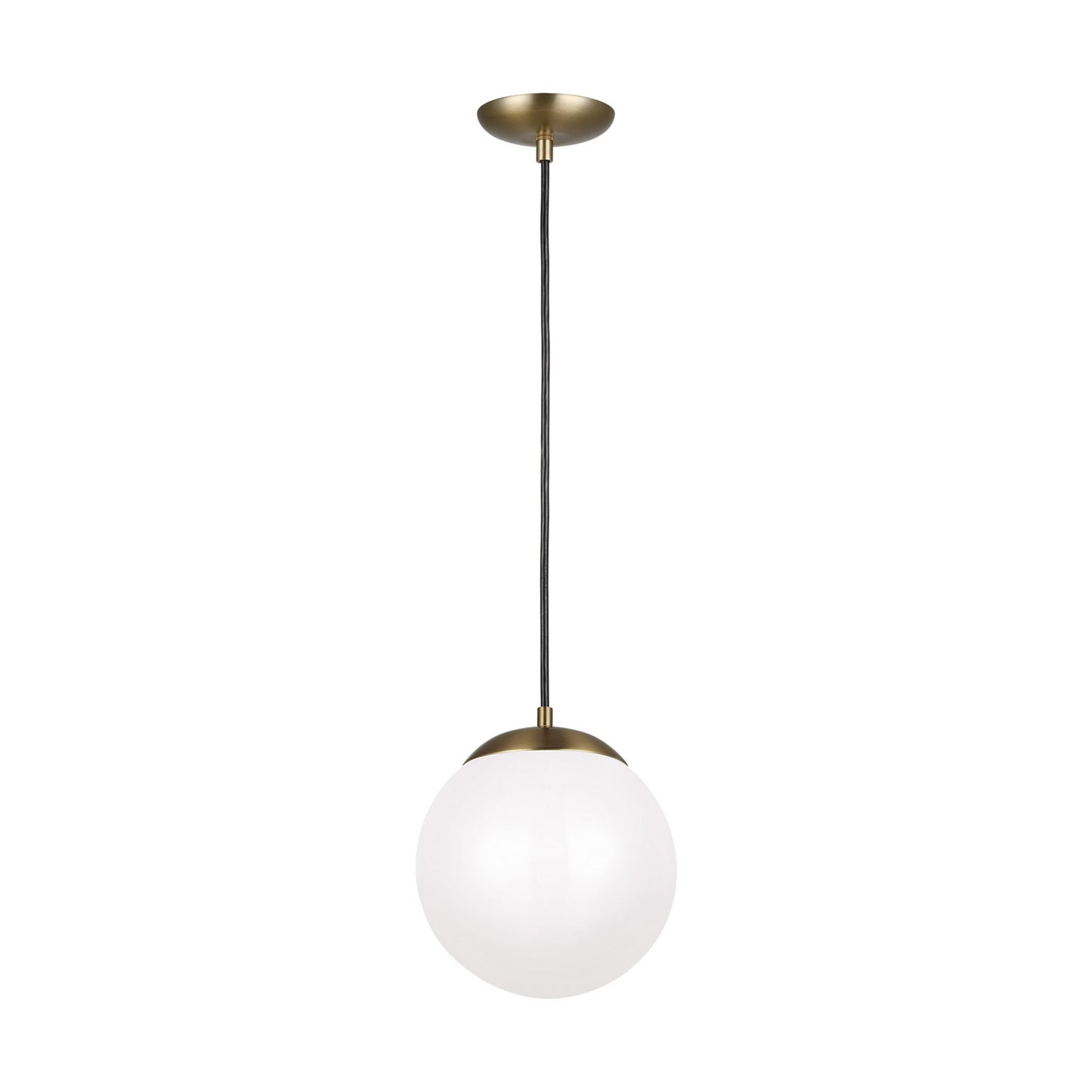 Leo - Hanging Globe LED Pendant in Satin Brass