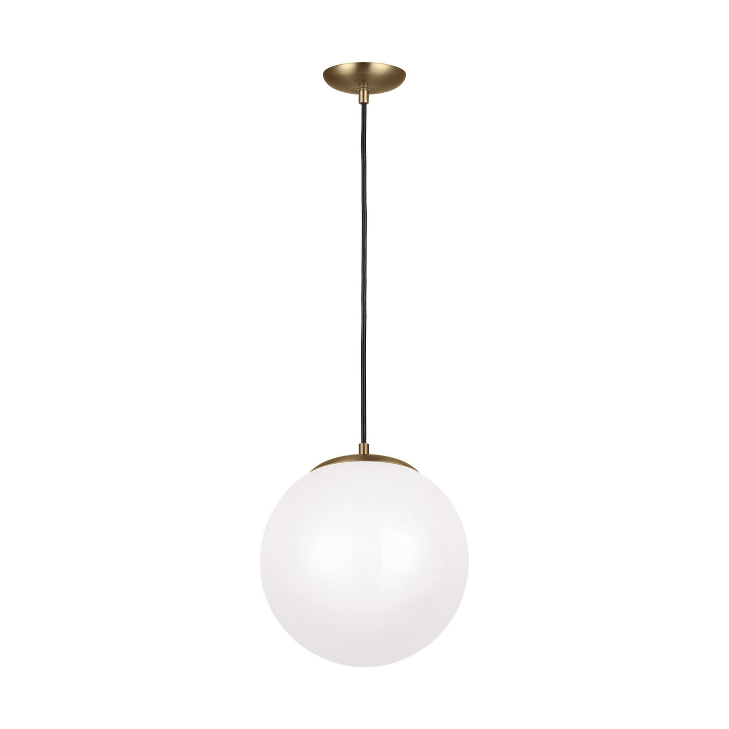 Leo - Hanging Globe LED Pendant in Satin Brass