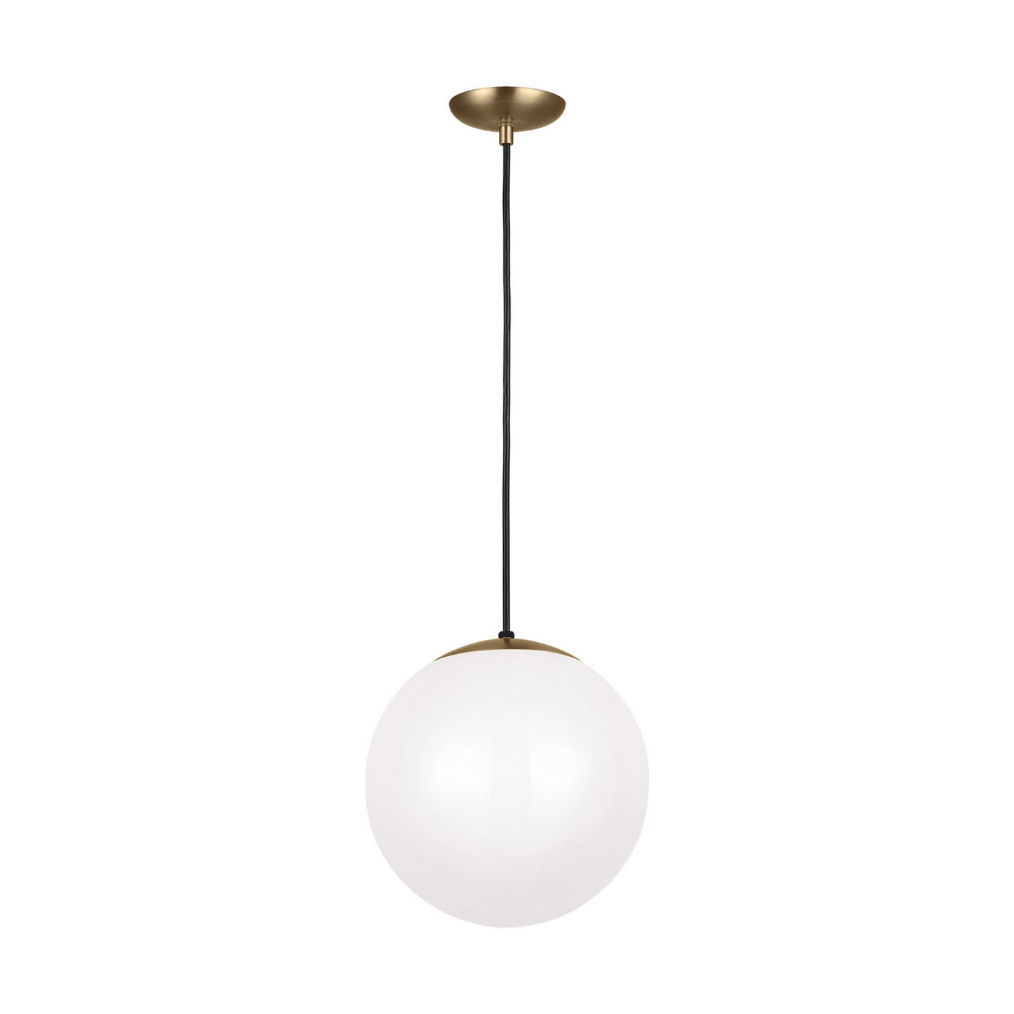 Leo - Hanging Globe One Light Pendant in Satin Brass