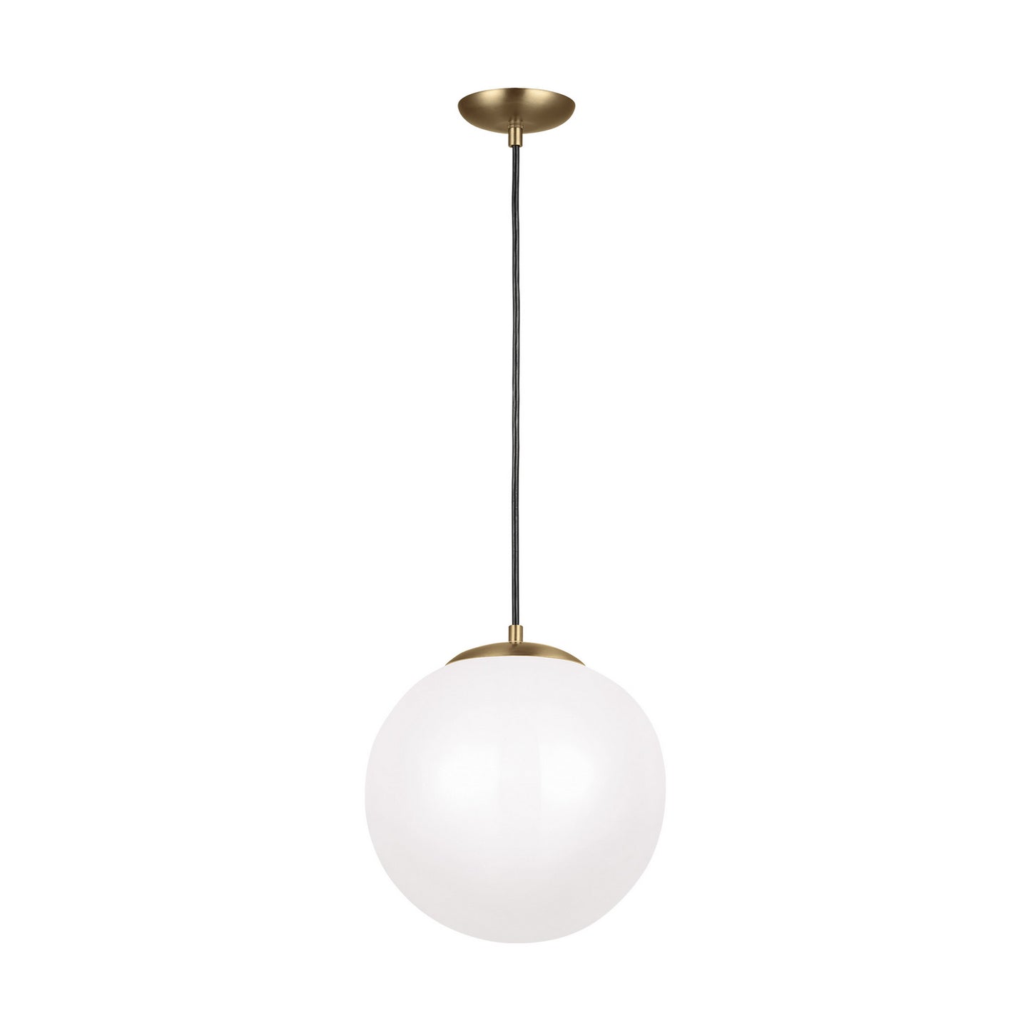 Leo - Hanging Globe LED Pendant in Satin Brass
