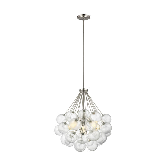 Bronzeville Three Light Pendant in Brushed Nickel