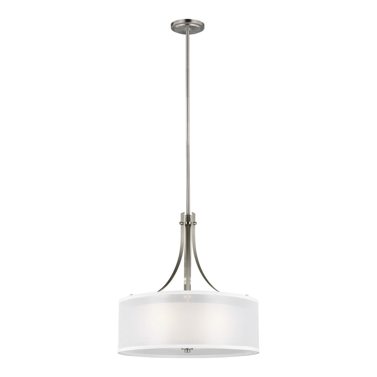 Generation Lighting - 6537303EN3-962 - Three Light Pendant - Elmwood Park - Brushed Nickel