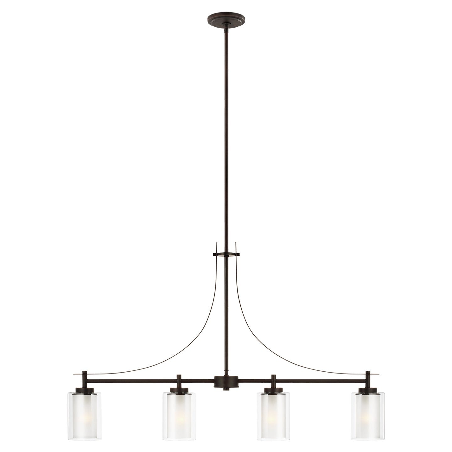 Elmwood Park Four Light Island Pendant in Bronze