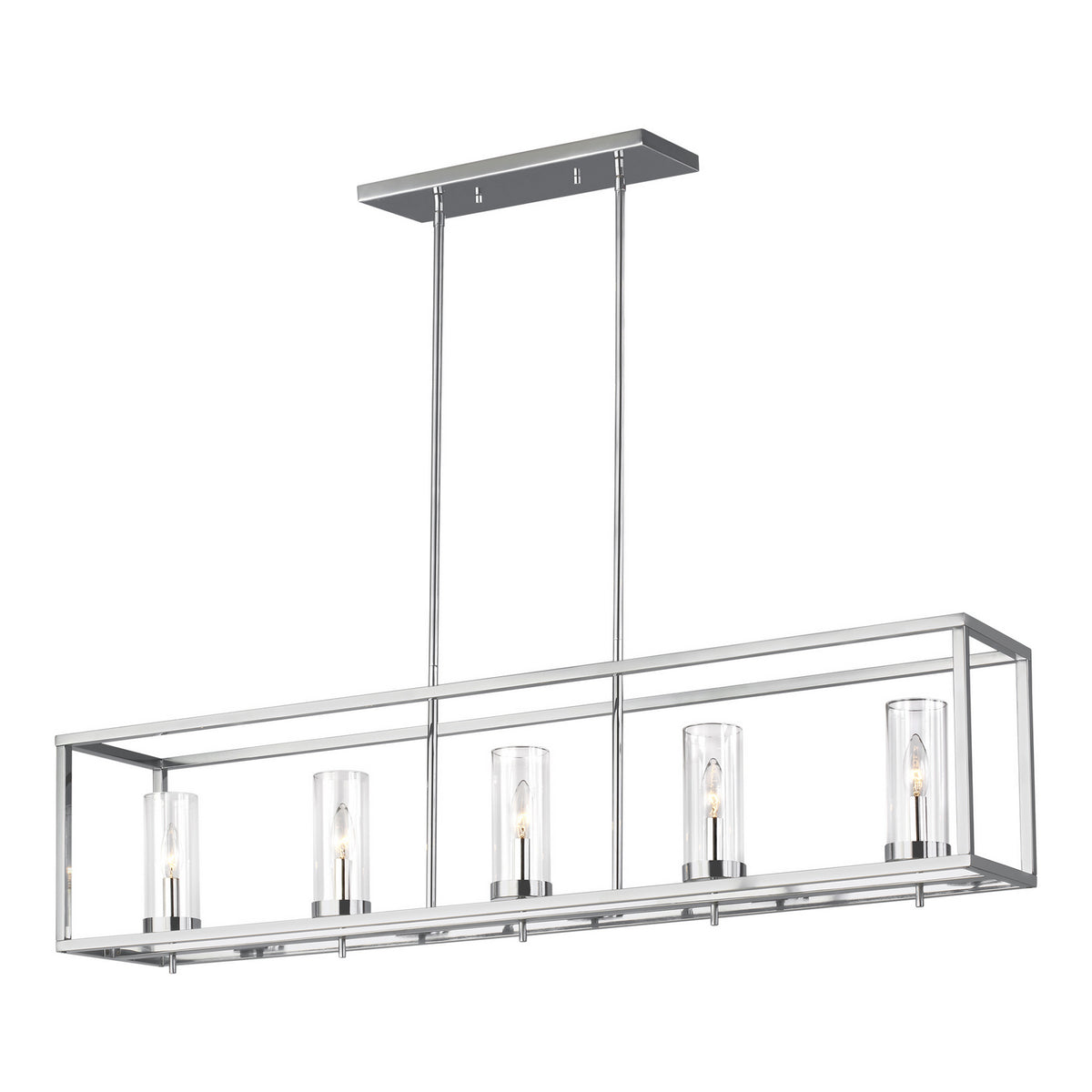 Zire Five Light Island Pendant in Chrome