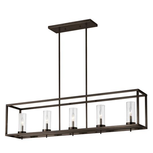 Zire Five Light Island Pendant in Brushed Oil Rubbed Bronze