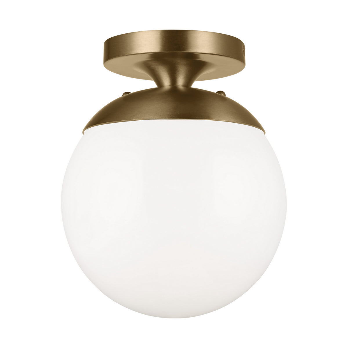 Leo - Hanging Globe One Light Wall / Ceiling Semi-Flush Mount in Satin Brass