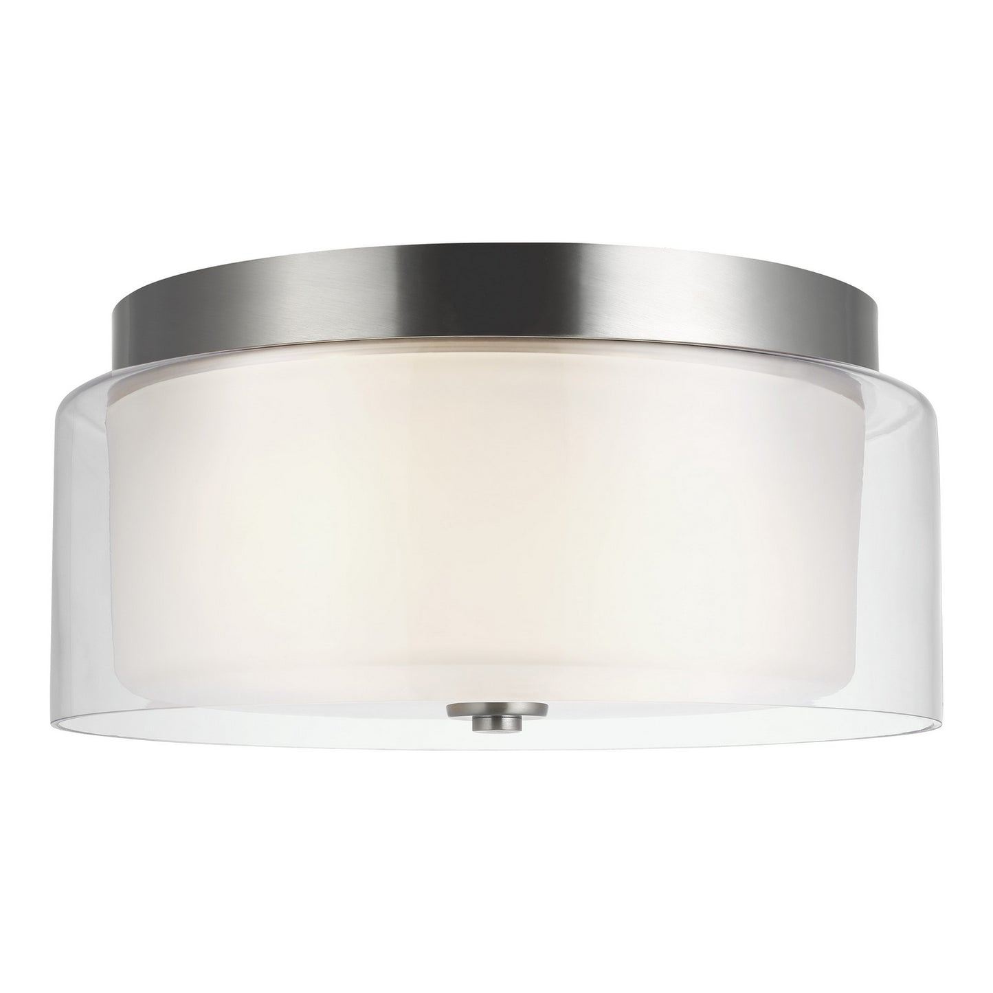 Generation Lighting - 7537302-962 - Two Light Flush Mount - Elmwood Park - Brushed Nickel