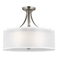 Generation Lighting - 7737303EN3-962 - Three Light Semi-Flush Mount - Elmwood Park - Brushed Nickel