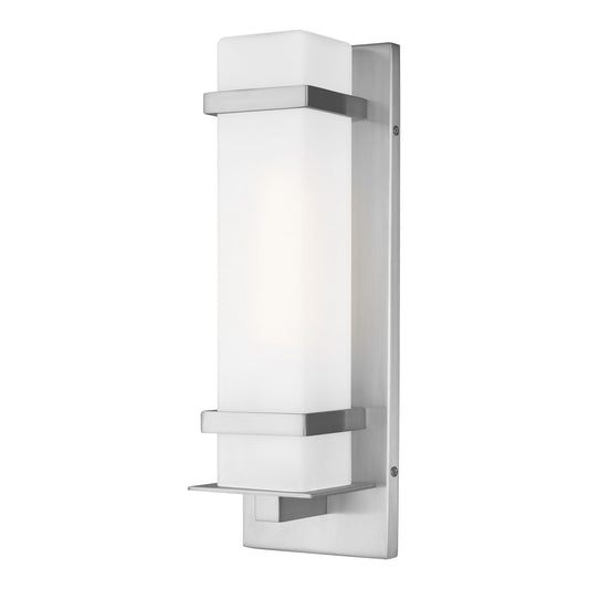 Generation Lighting - 8520701-04 - One Light Outdoor Wall Lantern - Alban - Satin Aluminum