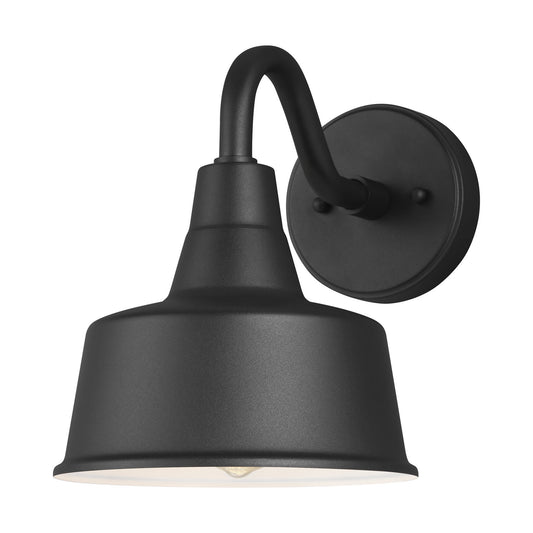Barn Light One Light Outdoor Wall Lantern in Black