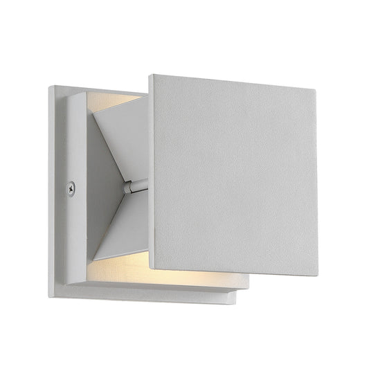 Baffled LED Wall Sconce in Silver Dust
