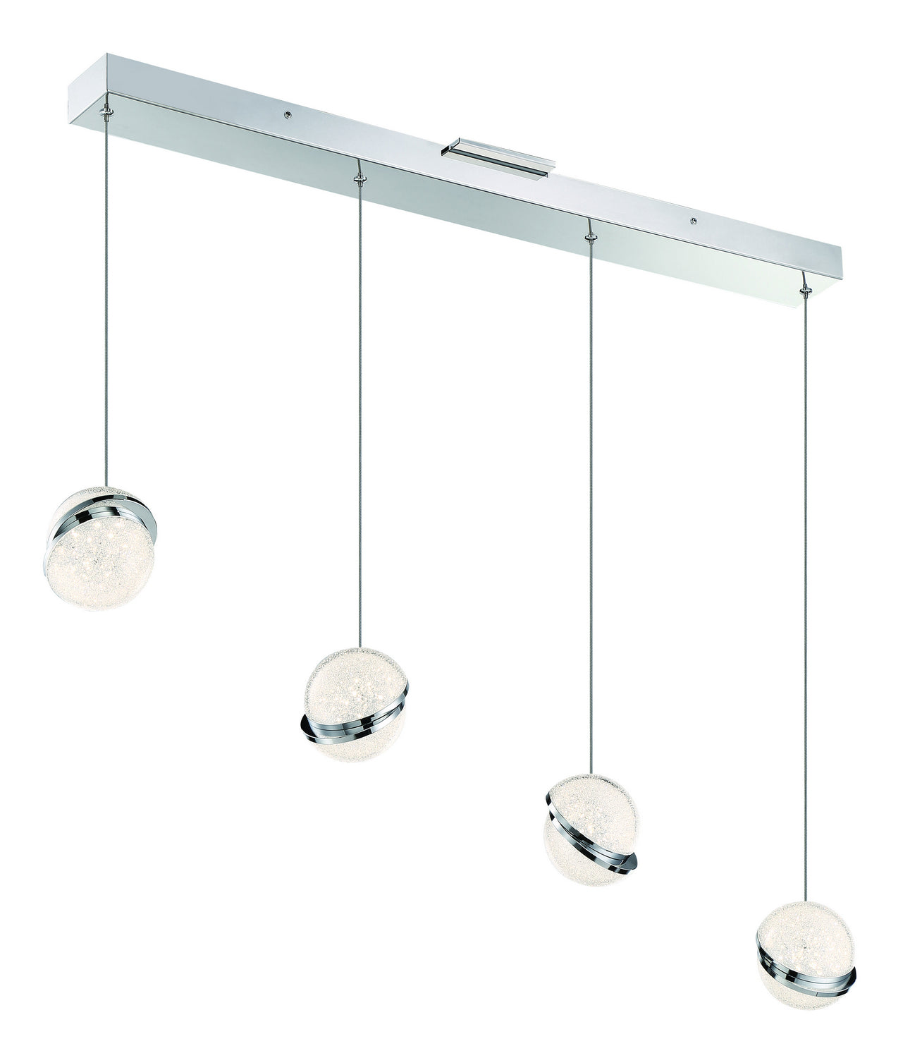 Silver Slice LED Pendant in Chrome