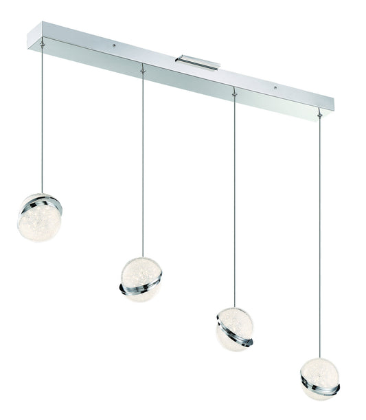 Silver Slice LED Pendant in Chrome
