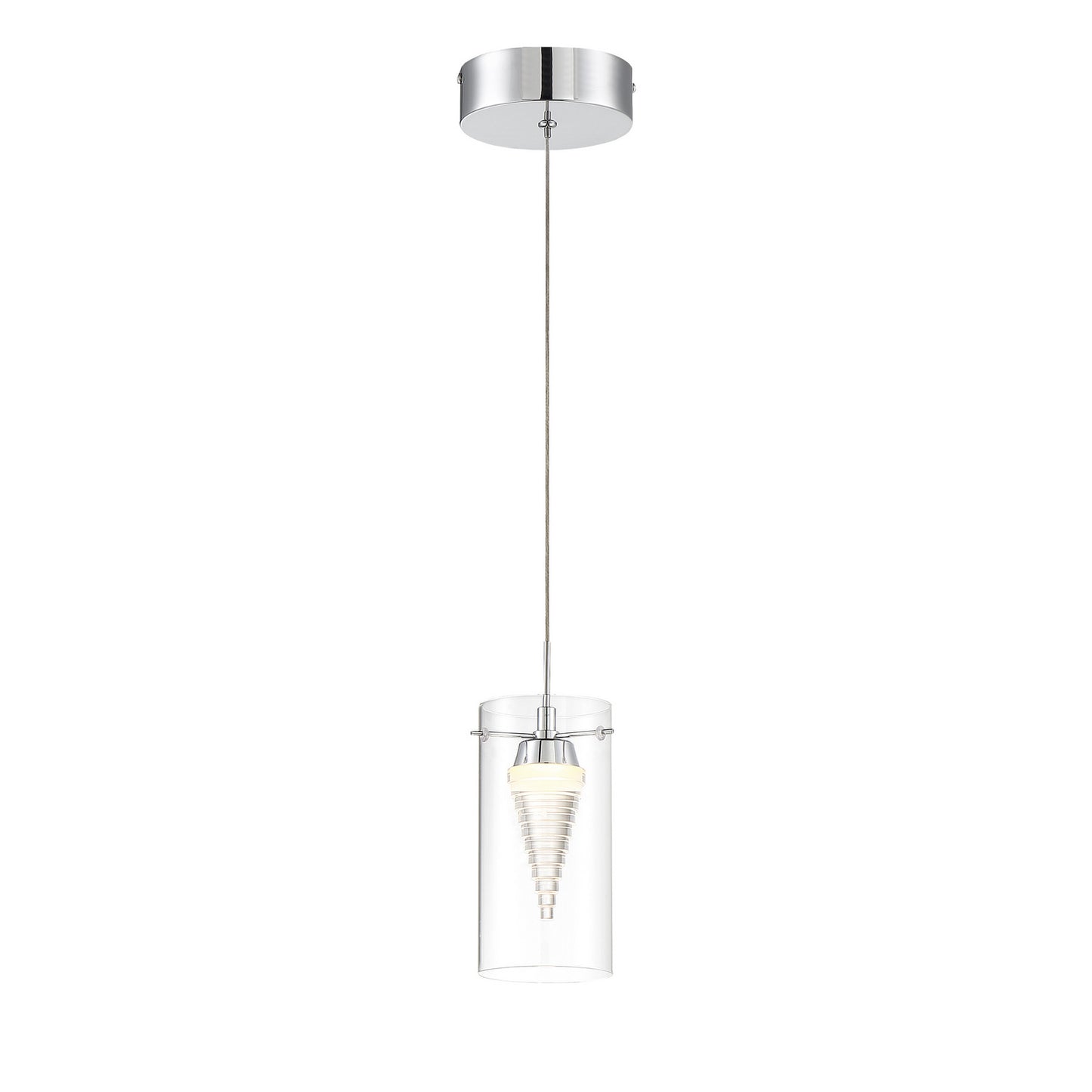 George Kovacs - P20-077-L - LED Mini Pendant - Funnel Cloud - Chrome