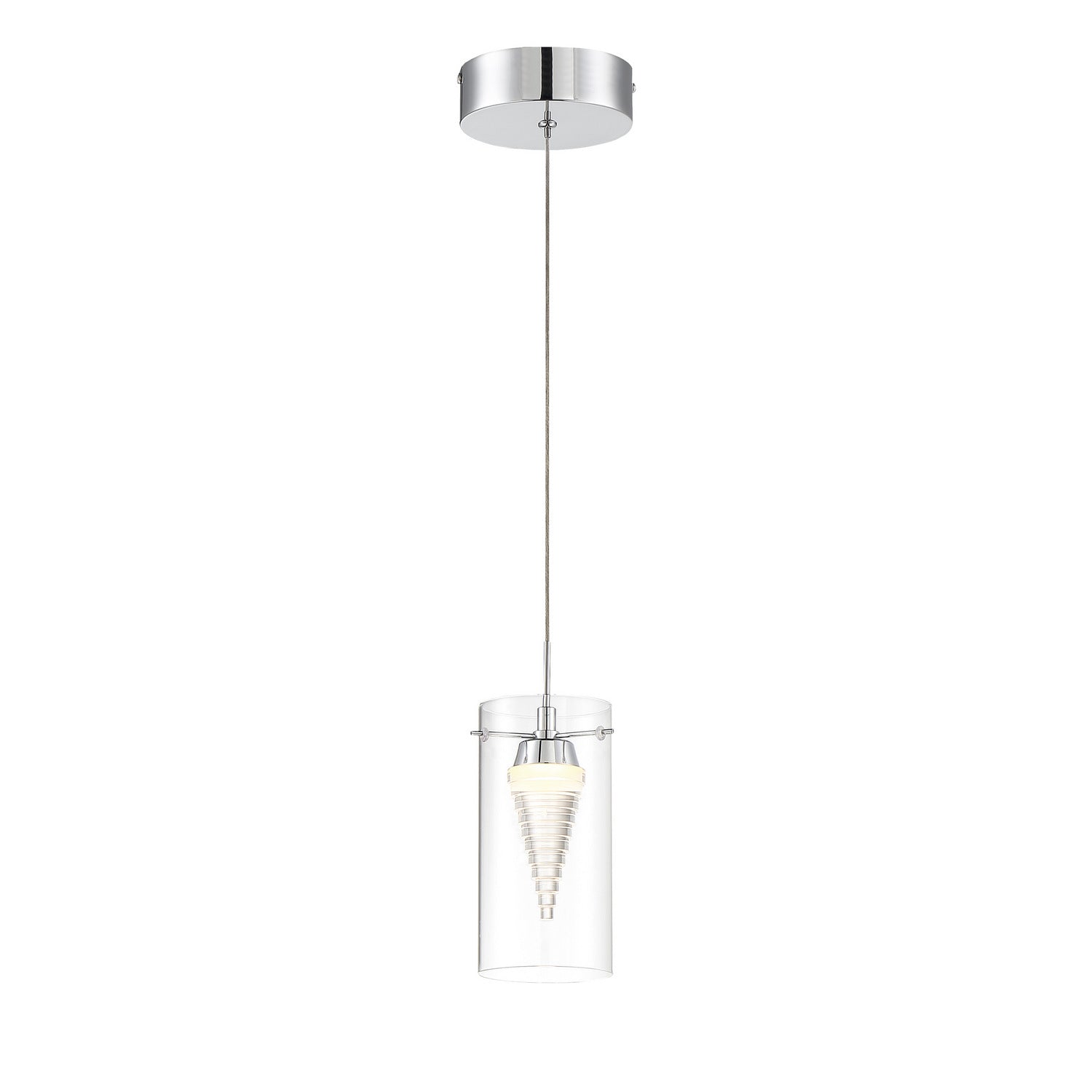 George Kovacs - P20-077-L - LED Mini Pendant - Funnel Cloud - Chrome
