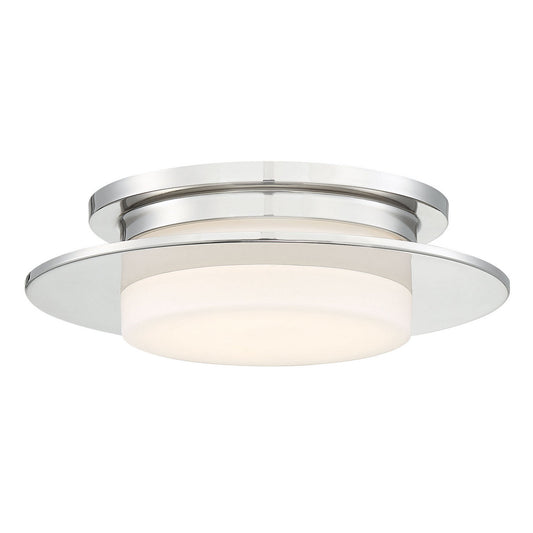 Press LED Flush Mount in Polished Nickel