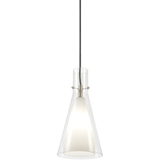 Taper One Light Pendant in Brushed Nickel