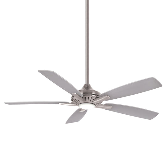 Dyno 52"Ceiling Fan in Brushed Nickel With Silver Blades
