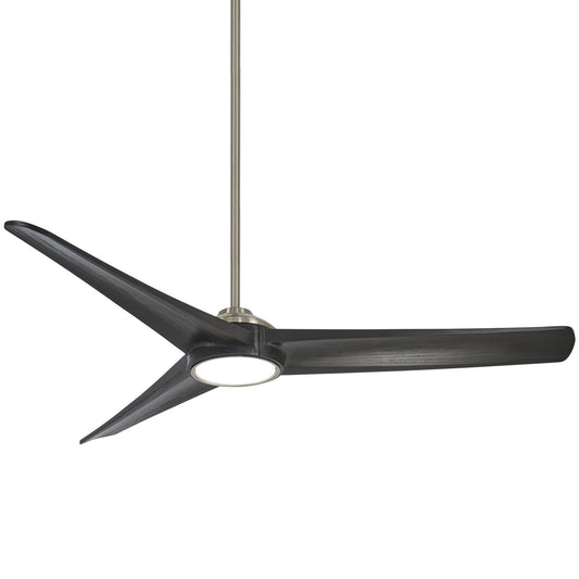 Timber 68"Ceiling Fan in Brushed Nickel With Coal Blades