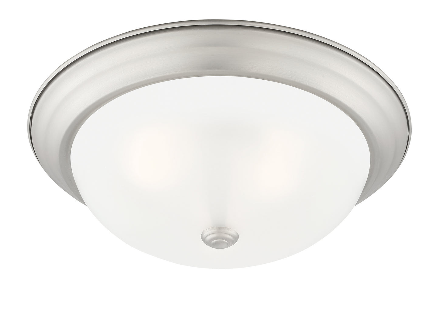 Decorative Flushmount Three Light Flushmount in Pewter