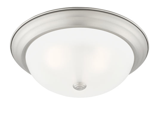 Decorative Flushmount Three Light Flushmount in Pewter